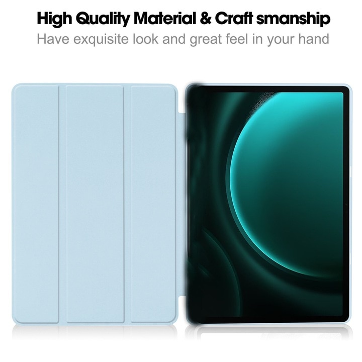 Husa tableta pentru Samsung Galaxy Tab S9/S9 FE 11”cu suport 2 Unghiuri si functie Sleep/Wake, VIENOD® - Ice Blue