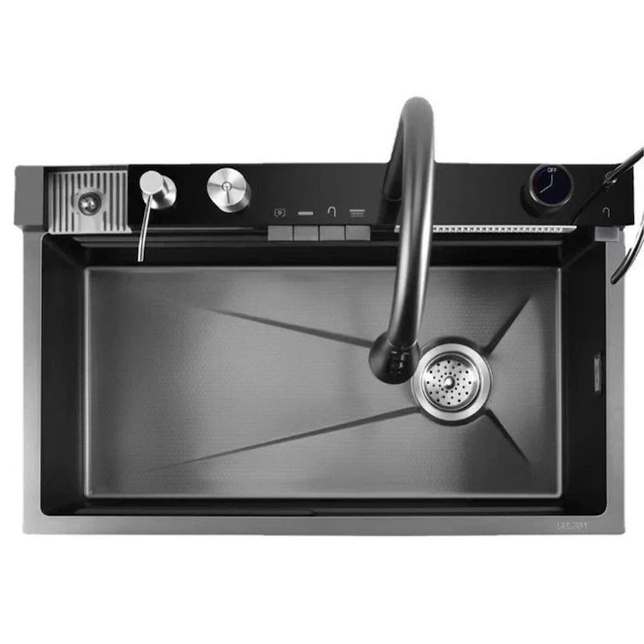 Chiuveta de bucatarie multifunctionala otel inoxidabil, 75 X 50 X 27 Cm
