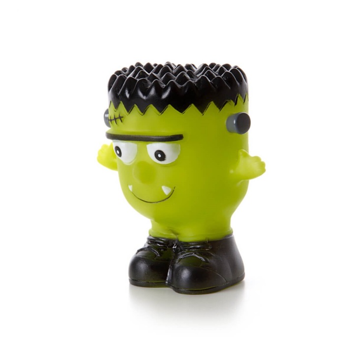 Jucarie pentru caini, Frankenstein din vinil cu sunet, 11 cm JK, durabila, amuzanta