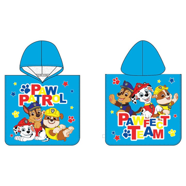 Mancs Őrjárat Pawfect Team strand törölköző poncsó 50x115 cm