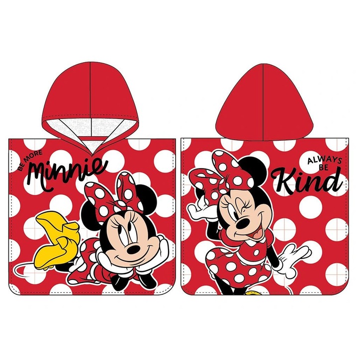 Плажна кърпа-пончо Disney Minnie Always Be Kind 50x115 см