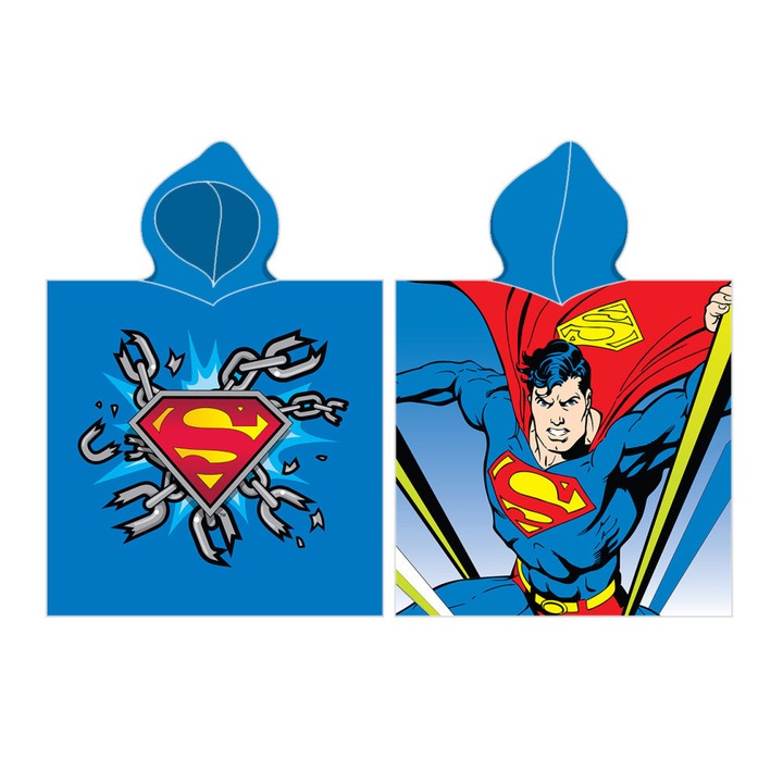 Плажна кърпа-пончо Superman Chain 55x110 см