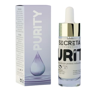 Secreta Purity, Ser de Fata 20ml – Pentru Cosuri, Pete Post-Acneice, Roseata si Imperfectiuni – Calmeaza, Uniformizeaza si Revigoreaza Pielea – Fara Parfum, Fara Usturime – Fabricat in Romania