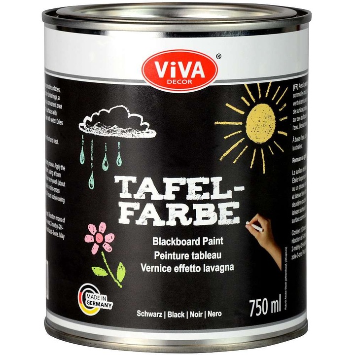 Vopsea cu efect de tabla neagra de scris, VIVA DECOR, 750ml
