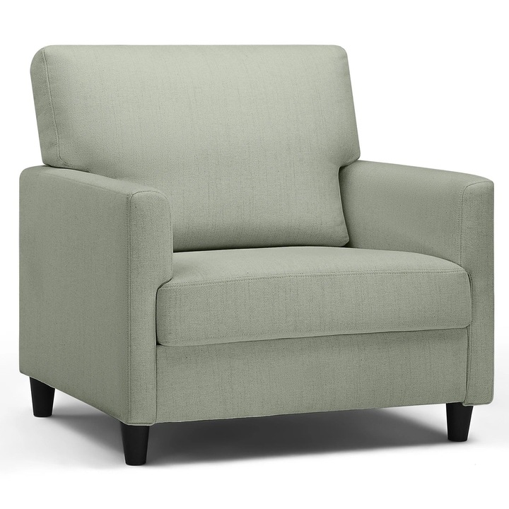 Fotel, ergonomikus lenvászon anyagból, 82x78x93cm, szivacsbetéttel, zöld