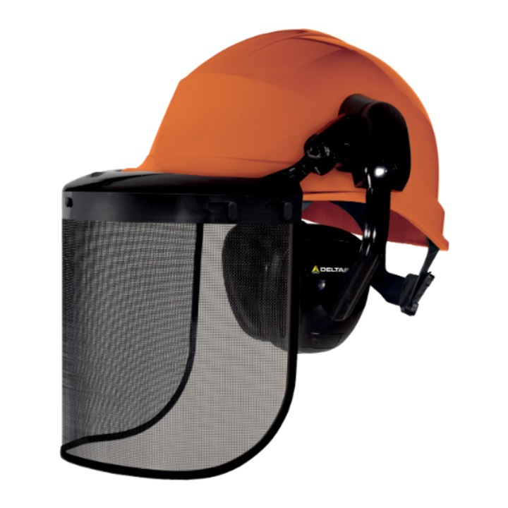 Casca de protectie santier cu viziera si antifoane, Forestier 3