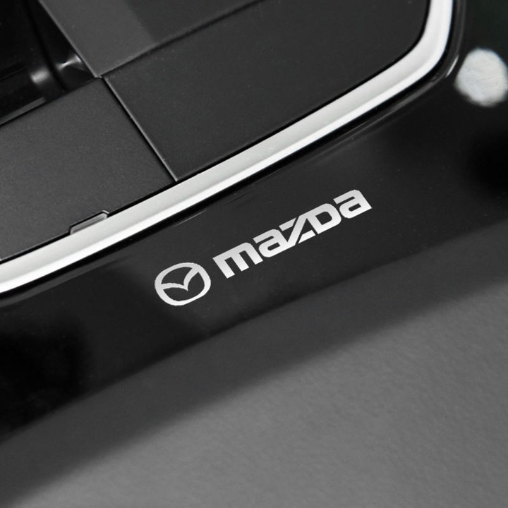 Set 8 Etichete Decorative 3D Metal Argintiu Mazda