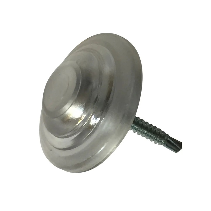 Surub cu capac pentru policarbonat, 10mm diametru, 4.8mm grosime, 35mm lungime, ambalat la punga cu 10 bucati