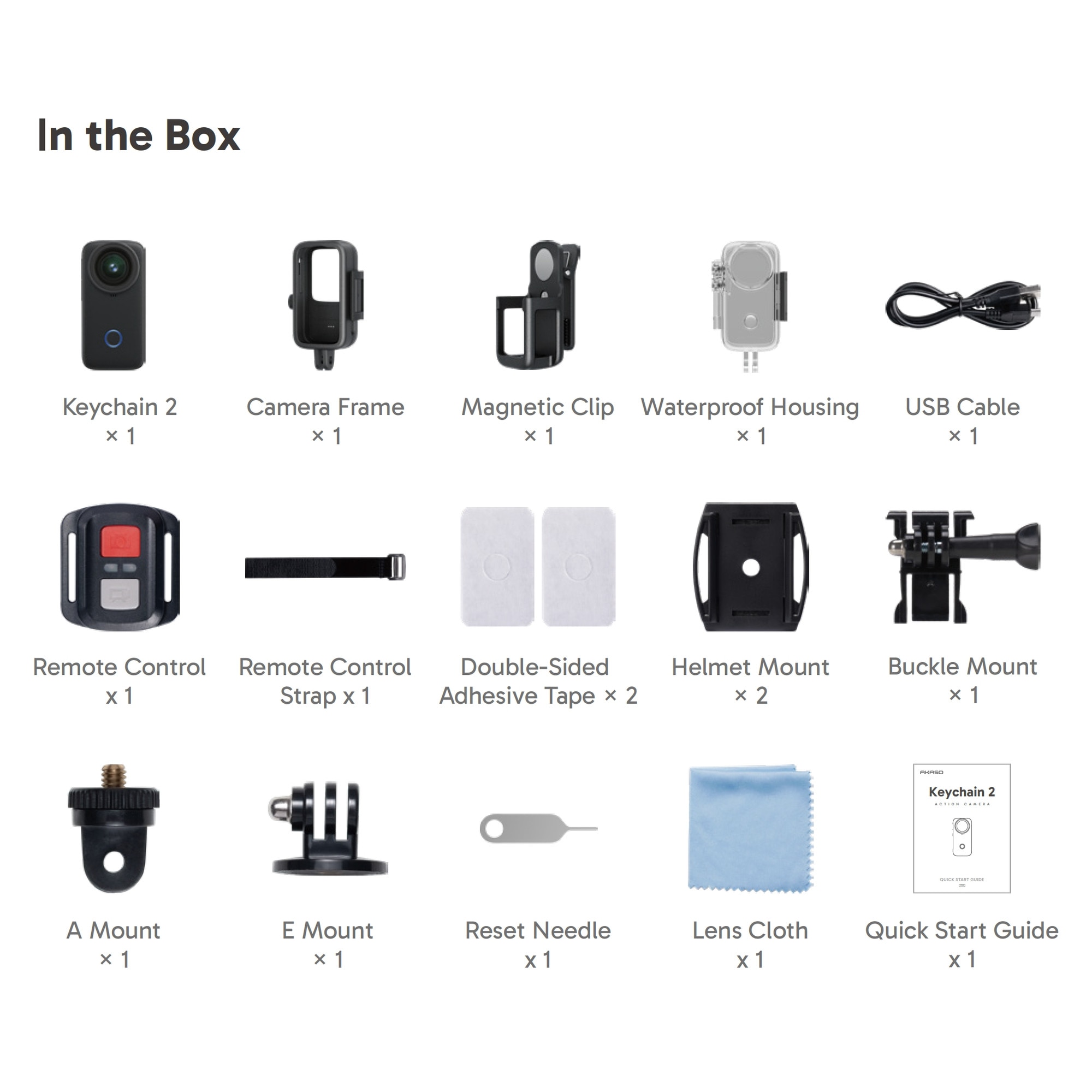 Camera de actiune AKASO Keychain 2, 4K, 1.3