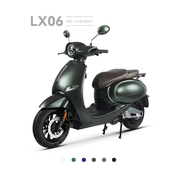 Scuter Electric N-Moto LX06 Gri – Motor BOSCH 2300W, Viteza 25 km/h, Fara Permis, Dimensiuni 1865x700×1113mm, Greutate 90Kg, Autonomie 60 km, Baterie Lithium 60V, COC & EEC + Carte Rar (CIV) + Tricou N-Moto