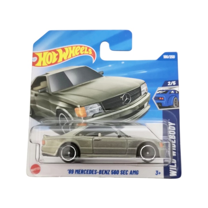 Masinuta Hot Wheels, '89 Mercedes-Benz 560 SEC AMG, 1:64, gri - model 2025