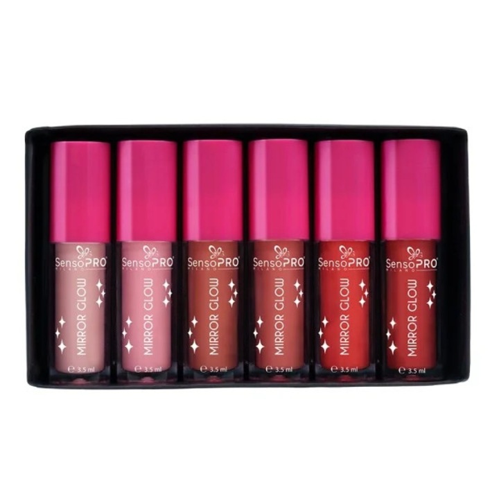 6 db-os SensoPRO Milano szájfény szett - MIRROR GLOW DIVA