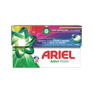 Detergent rufe capsule, Ariel, All-in-1 PODS Color, 38 spalari, universal
