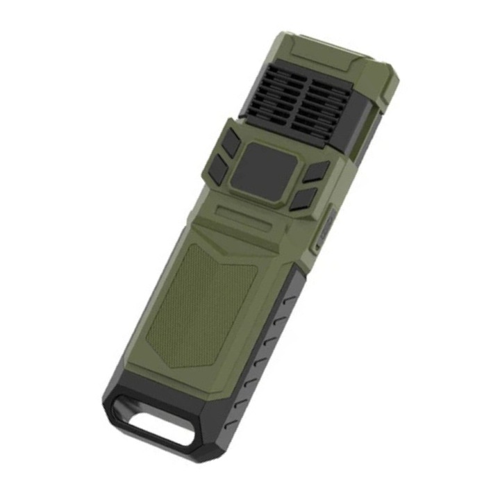 ANGAVO© преносим репелент против комари 4 в 1, керамично отопление 110°C и 165°C, защита IP65, LED фенерче 1200 лумена, многофункционална UV лампа, акумулаторна батерия 10000mAh, LED дисплей, множество функции за дейности на открито и къмпинг