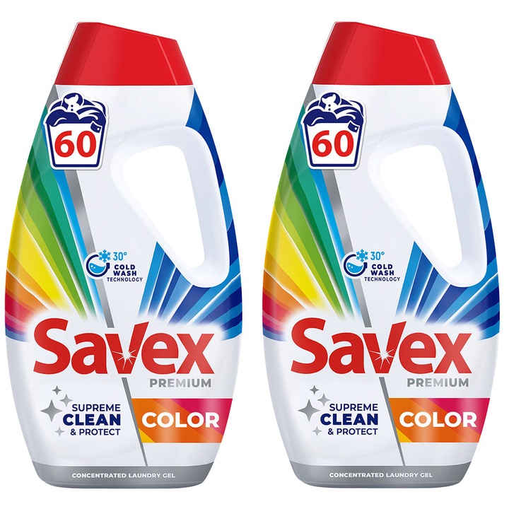 Savex Detergent Lichid 2X2.7L Color 120 Spalari