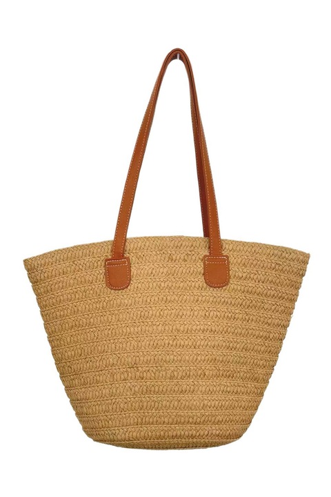 Geanta de Vara, Ideala pentru Plaja sau Plimbare, Premium, Crem Pastel, PriStyle®