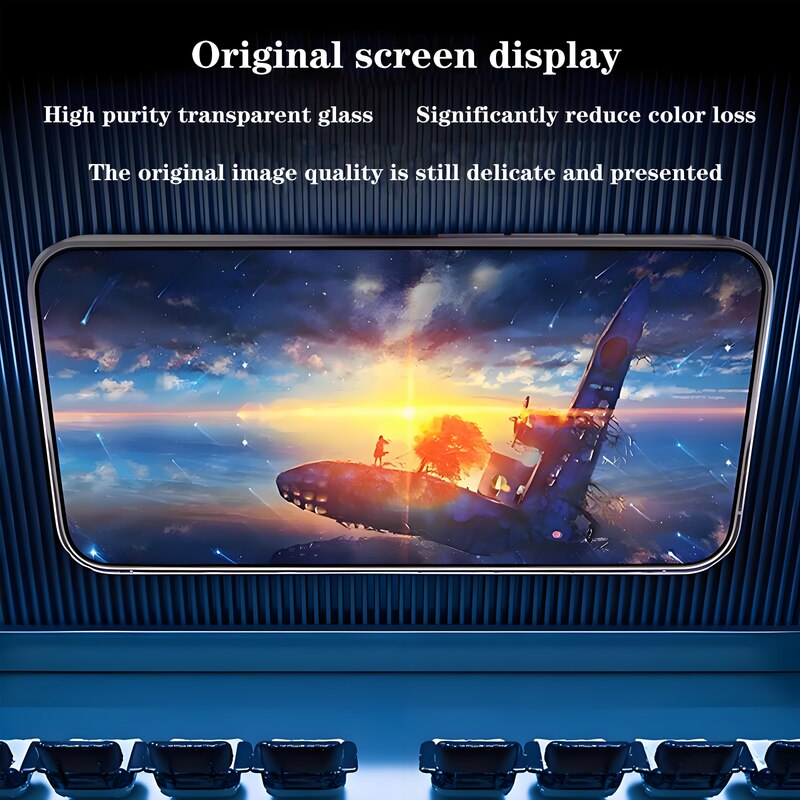 Folie de protectie sticla pentru iPhone 15 Pro, 9H, ultra-clear, anti-amprente, set complet