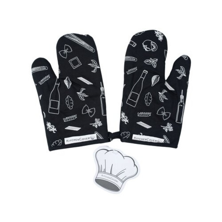 Set 2 manusi cuptor, Negru