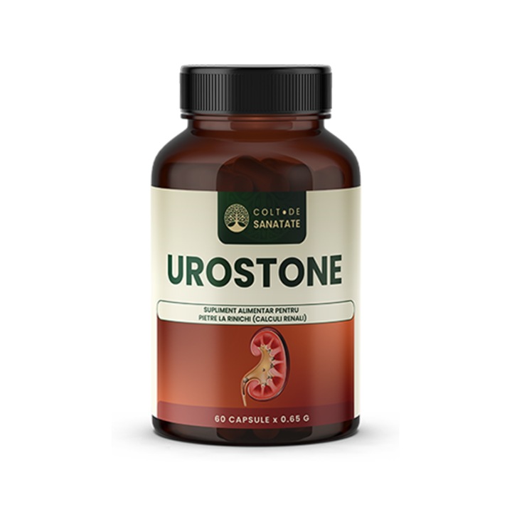 UroStone: Pastile Eliminare Pietre & Nisip la Rinichi, 60 Capsule, Colt de Sanatate
