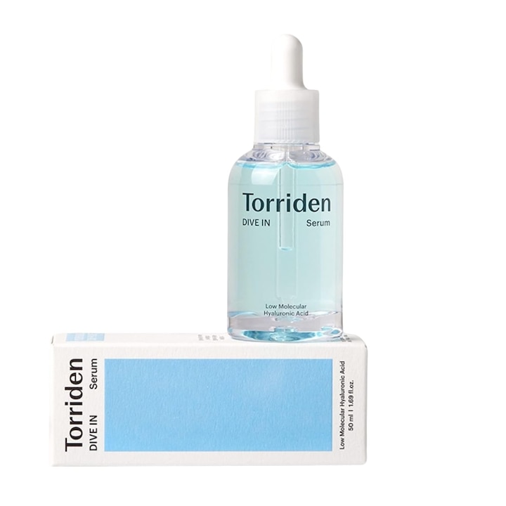 TORRIDEN Корейски серум против стареене с хиалуронова киселина 10 000 Da, 50 мл - 72 часа интензивна хидратация и запълване на бръчки, за всички типове кожа, Clean Beauty Vegan, без алкохол/парфюм, дерматологично тестван, лека текстура