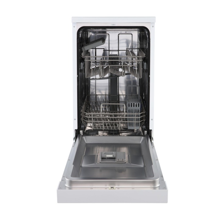 Съдомиялна машина Crown DWC4540C W slim, ECO програма, Половин зареждане, 9 комплекта, 4 програми, 45 см, Клас E, Бяла