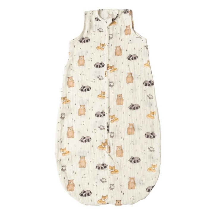 Sac de dormit de vara pentru copii din muselina dubla 3-18 luni Cuddly Buddies, 0.3 tog