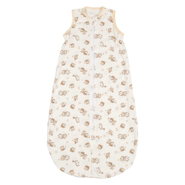 Sac dormit copii de vara 0-18 luni Kidizi Orso, 100% bumbac, 80 cm, 0.5 tog