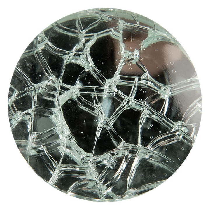 Set 2 butoni mobilier sticla transparenta Ø 4x3 cm / S3 cm