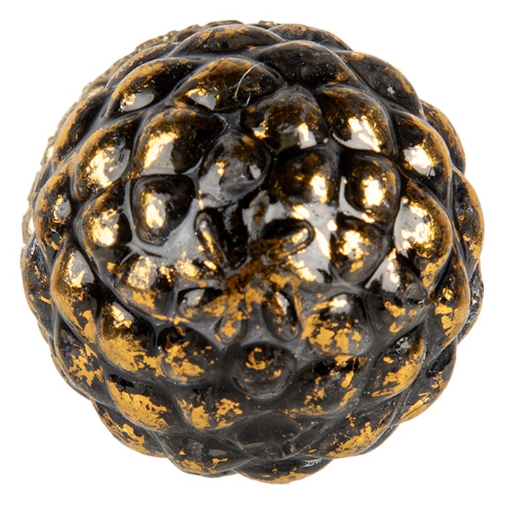 Set 2 butoni mobilier sticla albastra aurie Ø 4x4 cm / S4 cm