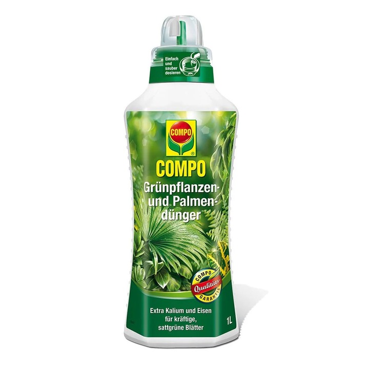 Ingrasamant organic lichid pentru plante verzi si palmieri COMPO, ingrediente 100% naturale, 500 ml