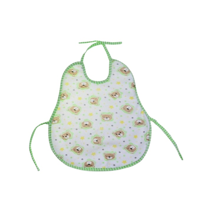 Baveta cu 2 straturi, impermeabila pentru bebe, Mini Junior BVT0805V, Verde 3-6 luni
