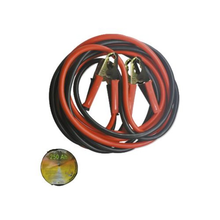 Cablu redresor auto JBM 25MM x 2, 2.5M, cleme din alamă 250 Ah