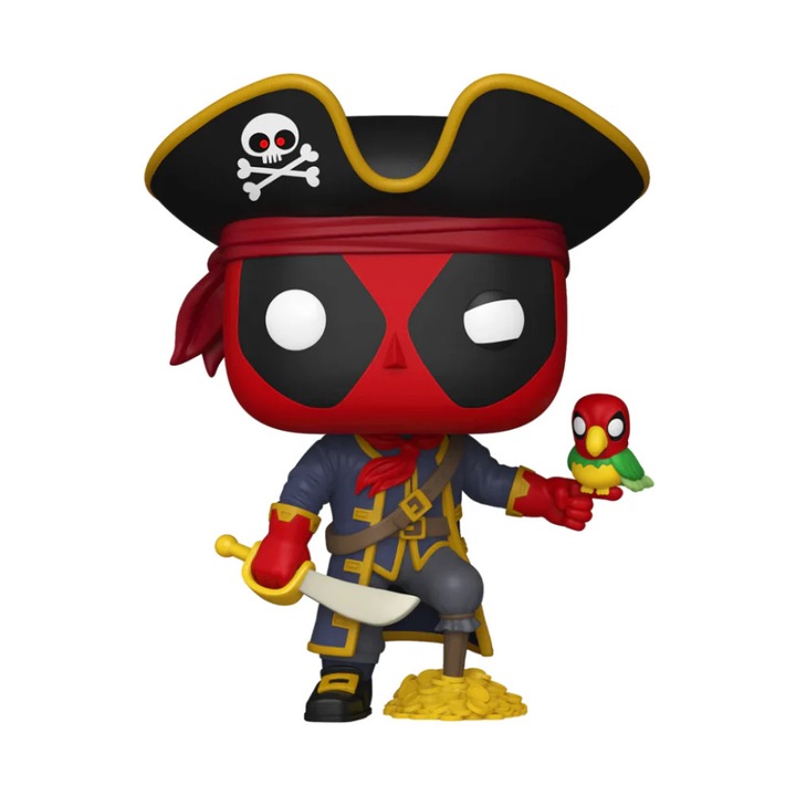 Figura Funko Pop Plus, Deadpool, Literary Classics, Deadpool Long John Silver, 10 cm