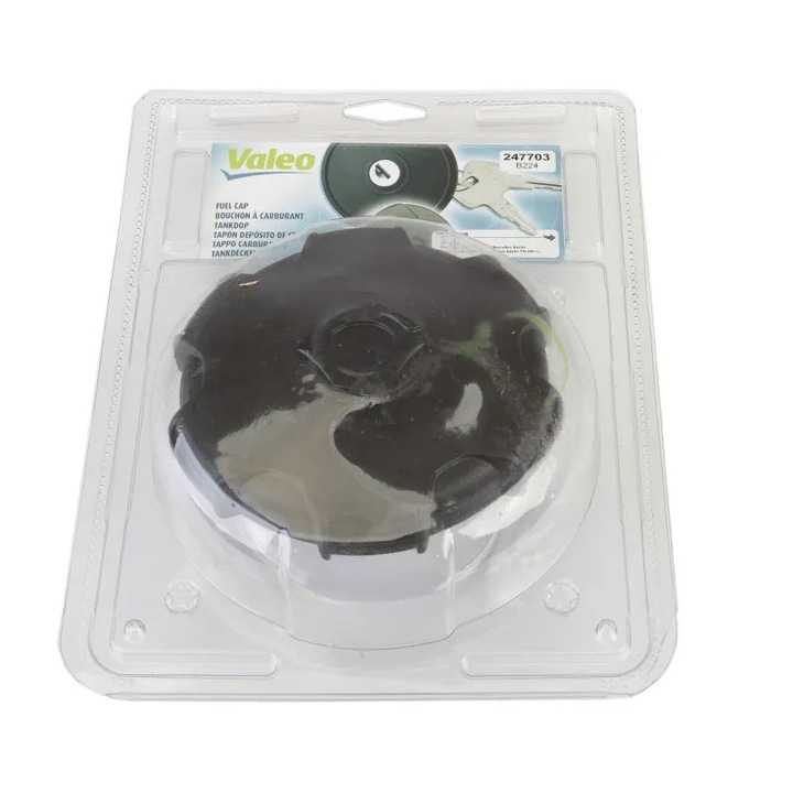 Üzemanyagtartály sapka, Valeo, fekete, szellőző szeleppel, 122x79mm