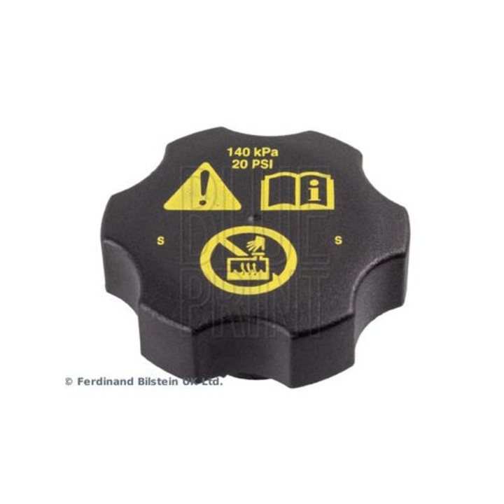 Hűtőtágulási tartály, BLUE PRINT, fekete, műanyag, 1, 4bar