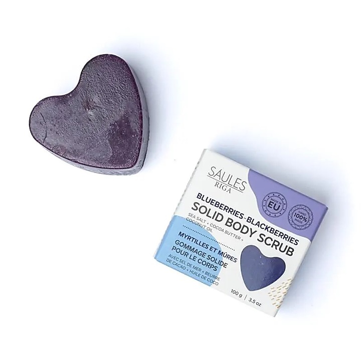 Természetes hámlasztó szappan áfonyával, szederrel és hibiszkusszal, Saules Riga, 100 g