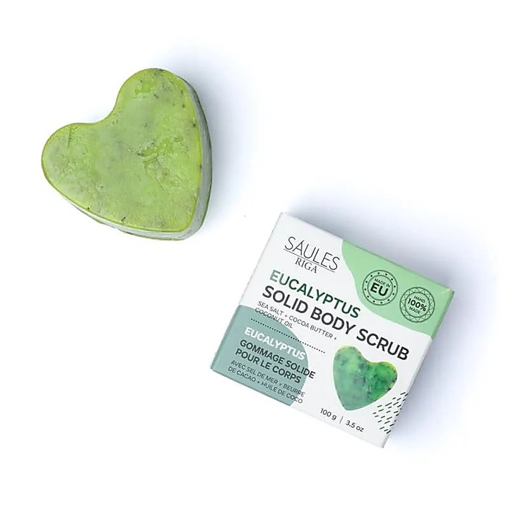 Természetes hámlasztó szappan eukaliptusszal, Saules Riga, 100 g