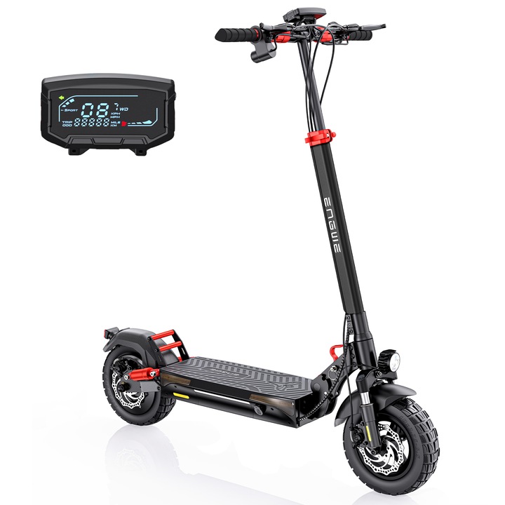 Електрическа тротинетка ENGWE Y600, 600W, 70 км автономия, колела 10x4.0 инча, черна, товароносимост 120 кг