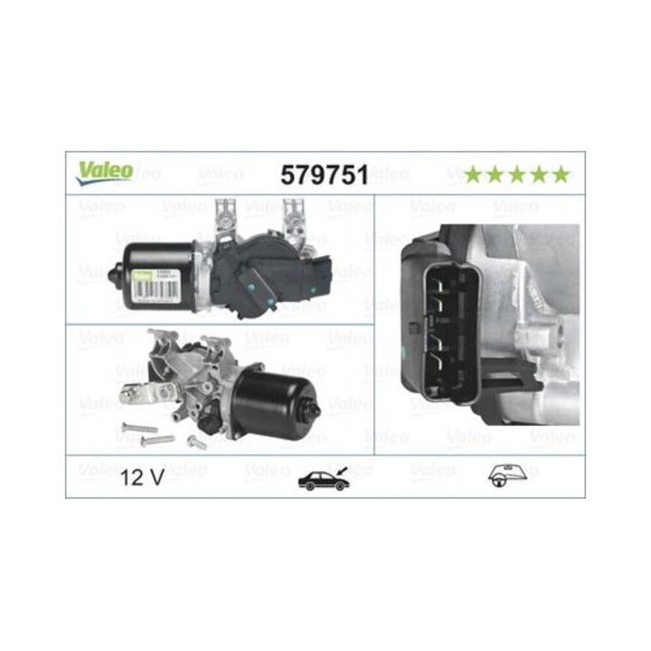 Valeo ablaktörlő motor, 12V, 1,27kg