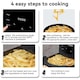 Friteuza cu Aer Cald Vivendo® S-18 Air Fryer fara ulei, 2400W, 6L, LCD Touch, 6 Programe Presetate, Timer, Temperatura Reglabila 50–200°C, Verde