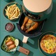 Friteuza cu Aer Cald Vivendo® S-18 Air Fryer fara ulei, 2400W, 6L, LCD Touch, 6 Programe Presetate, Timer, Temperatura Reglabila 50–200°C, Verde
