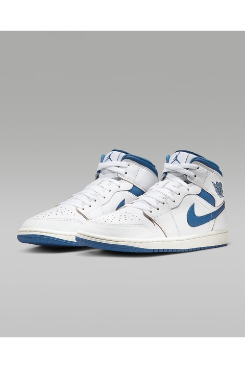 Мъжки маратонки, Nike, Air Jordan 1 Mid SE, естествена кожа, бели, 44 EU