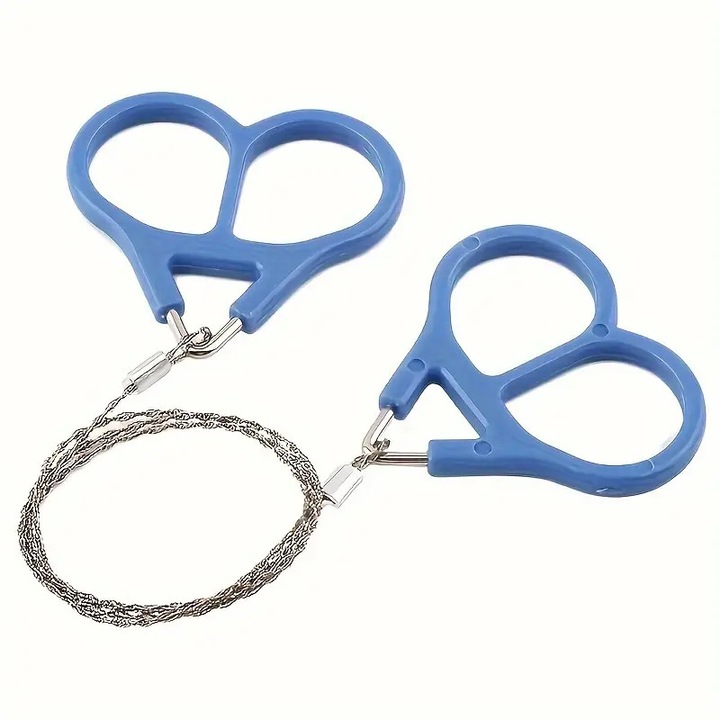 Fierastrau cu lant, portabil, din otel inoxidabil cu maner, pentru camping, vanatoare, 73 cm