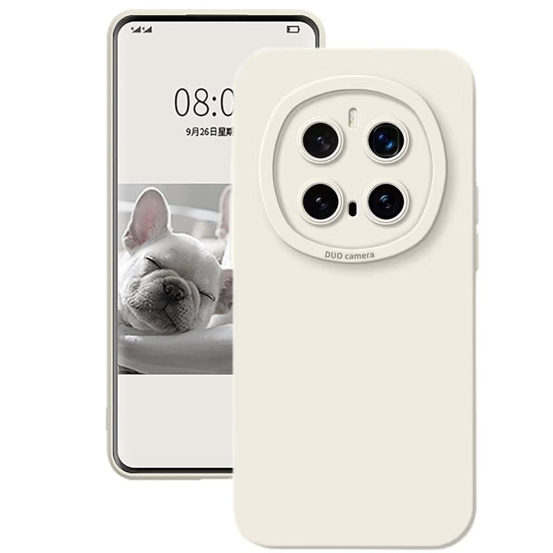 Husa telefon silicon, microfibra, bej, Honor Magic 7 Pro