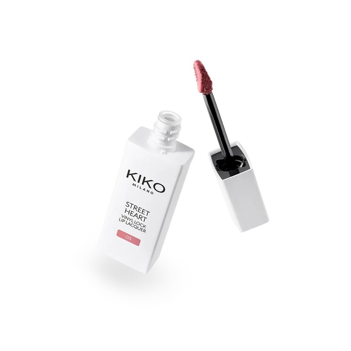 Течно червило с винилов финиш Street Heart, Kiko Milano - Coral Sketch, 4 мл