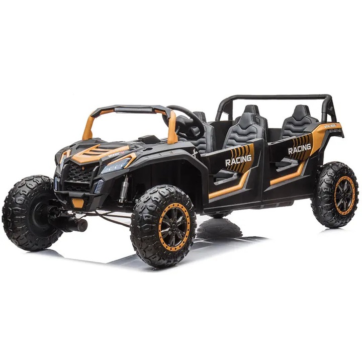 UTV electric pentru 4 copii, Kinderauto Racing 4x 150W 24V 14Ah, gold color