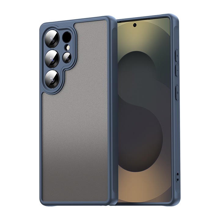 Husa telefon, EJANBO, pentru Samsung Galaxy S25 Ultra, mata, texturata, neagra, protectie la cadere