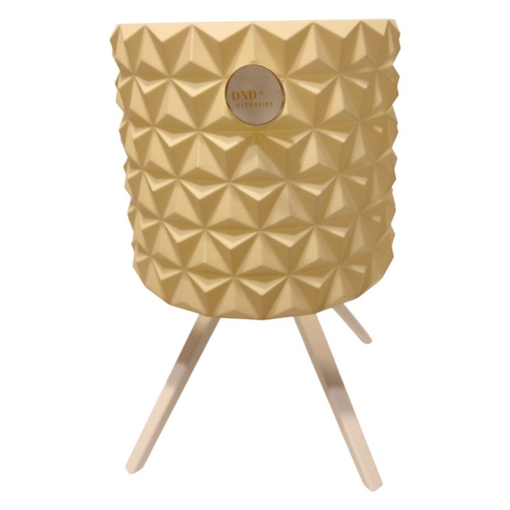 Lampa Led CASIA, din Colectia DND Light, imprimata 3D PLA, Culoare Champagne, 26 cm – Ideala pentru birou, dormitor sau living