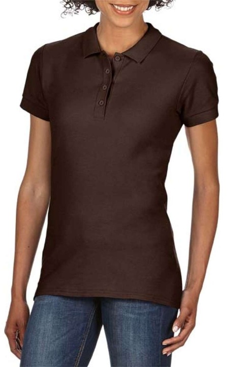 Tricou polo dama, Gildan, SoftStyle, dark chocolat, S