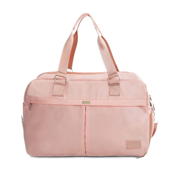 Текстилна чанта за пътуване Solier SM04 VEA, Светлорозов